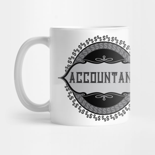 Accountant Dollar Signs Emblem by Barthol Graphics